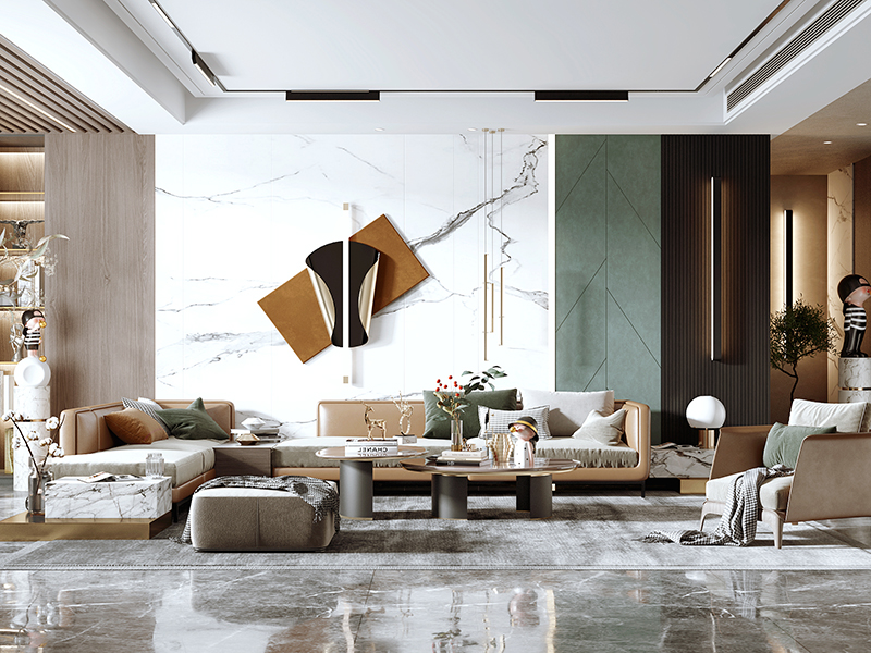 沙發(fā)背景墻掛畫小技巧，懂得給背景墻留白的才是掛畫高手