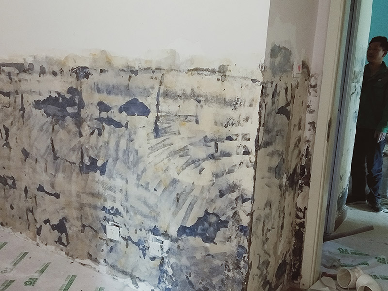 墻面刷墻固漆：首先就是要對墻面進(jìn)行固封，固封是很重要的一個(gè)環(huán)節(jié)，主要包括兩個(gè)方面：一是對墻面開裂處或者有孔洞的地方進(jìn)行填補(bǔ)，填補(bǔ)物主要是石膏，二是對墻面基層進(jìn)行鞏固，這需要使用固化劑。在完成固封、防水之后首先就要進(jìn)行厚找平層處理，一般都是先批刮膩?zhàn)右槐?，一定要注意厚度要適中，既不能太厚也不能太薄，要按照它的標(biāo)準(zhǔn)來，一般要求是不超過5毫米。接著再進(jìn)行精找平層處理，這時(shí)候一遍就不夠了，一般膩?zhàn)右?-3遍，太厚也無益。批刮完之后還需要用砂紙進(jìn)行打磨。盡可能地使墻面看上去更平整光滑。