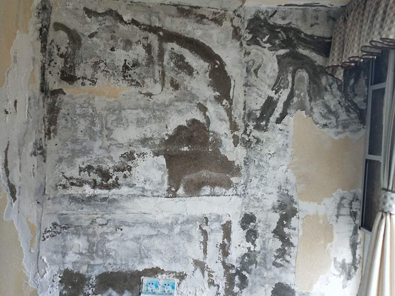 高空外墻防水：外墻面洞和較大裂縫防水密封前用噴水槍等工具將待治理的外墻面、伸縮縫、窗框等部位清理干凈，使施工的外墻面及縫、孔、洞部位達(dá)到無油、無塵土、無水泥松散顆粒等雜物。   待其干燥后，將孔、洞、縫用防水密封材料嵌填密實(shí)，并達(dá)到與原顏色一致，再用快速堵漏靈和透明防水膠膜進(jìn)行精心施工。整體條形瓷磚外墻面防水，采用高效環(huán)保型憎水進(jìn)行精心施工。該材料具有防水性能優(yōu)異、透氣性能良好、施工方便、使用安全、質(zhì)量可靠、耐久性好等特點(diǎn)。