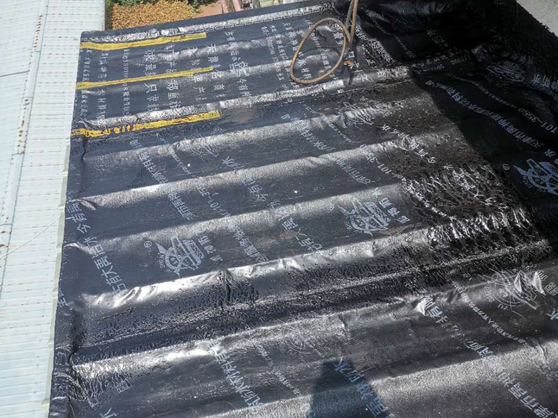 陽(yáng)臺(tái)雨棚防水處理：1.清潔雨棚的表面;2.在需防水處理的區(qū)域涂上基層防水涂料，當(dāng)其仍為濕潤(rùn)時(shí)，把適合尺寸的縫織聚酯布鋪于其上，確?？p織聚酯布不起泡，不起皺，再用基層防水涂料浸透縫織聚酯布，至全干;3.最后涂?jī)蓪颖韺臃浪苛?4.養(yǎng)護(hù)。