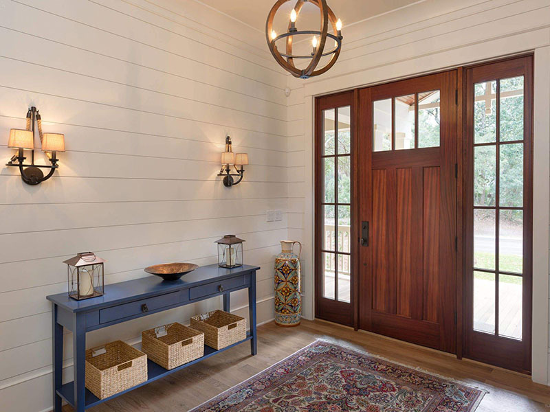 昆山進門玄關(guān)裝修設計,客廳鞋柜隔斷,