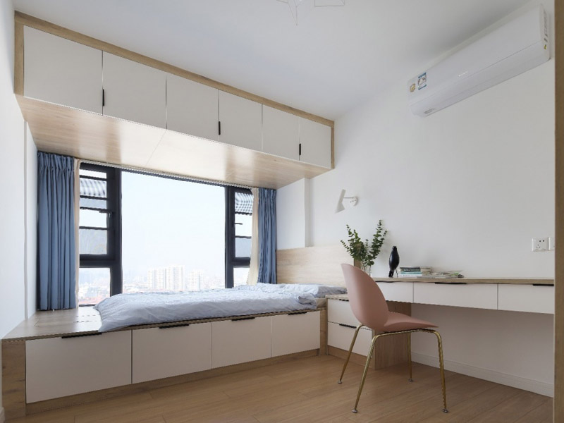 唐山小臥室榻榻米裝修，十平米小臥室裝