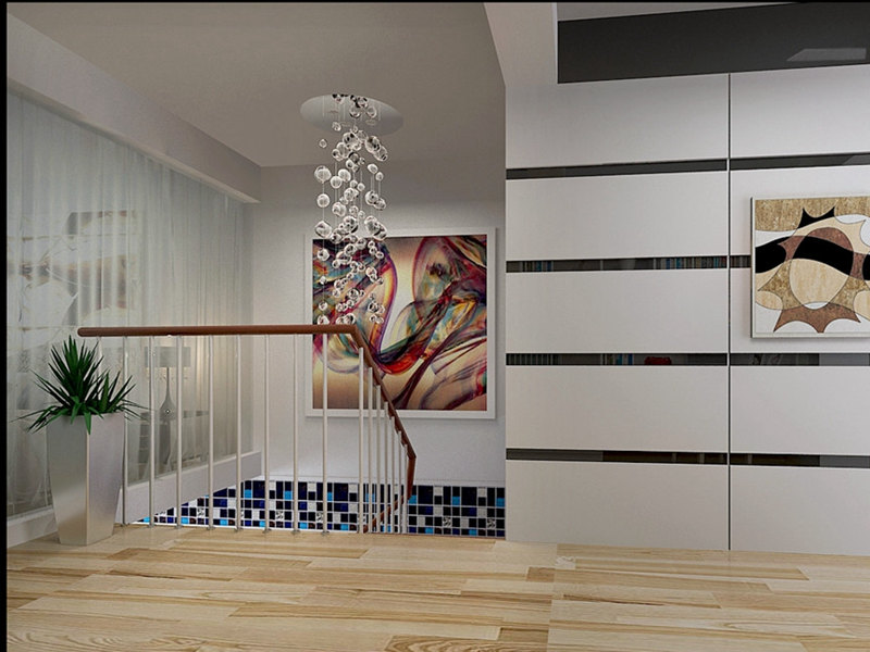 綿陽長(zhǎng)城春天花園樓梯裝修設(shè)計(jì)效果圖_