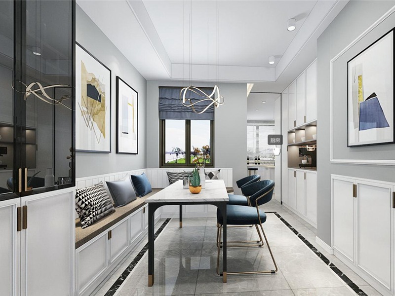 二手房墻面刷新田園風餐廳