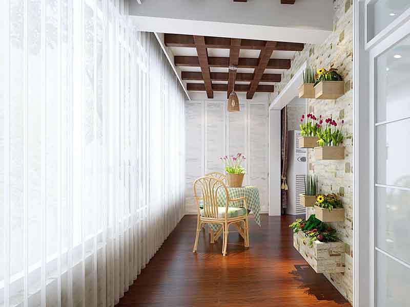 江門鶴山市北湖公園陽臺(tái)翻新裝修-地面貼磚