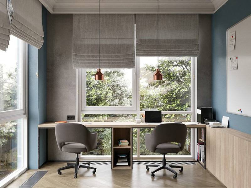 瀘州市納溪區(qū)別墅室內裝修設計-書房裝修