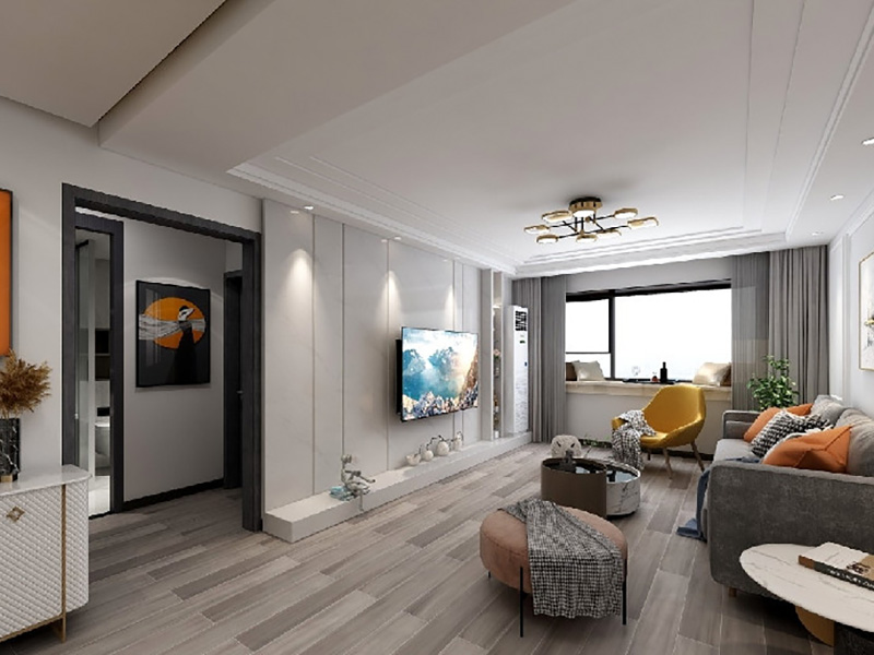 陽江市陽東區(qū)現(xiàn)代輕奢風(fēng)格裝修設(shè)計-電視背景墻