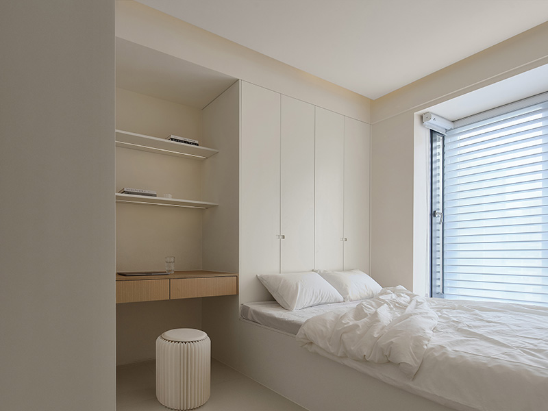 南陽市臥龍區(qū)簡約奶油風格裝修設(shè)計-次臥設(shè)計