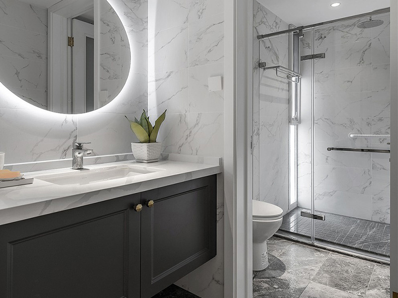 合肥市包河區(qū)黑白風格裝修設計-衛(wèi)生間設計