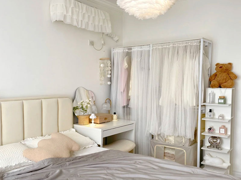 廈門市湖里區(qū)89平奶油風格裝修設(shè)計-臥室設(shè)計