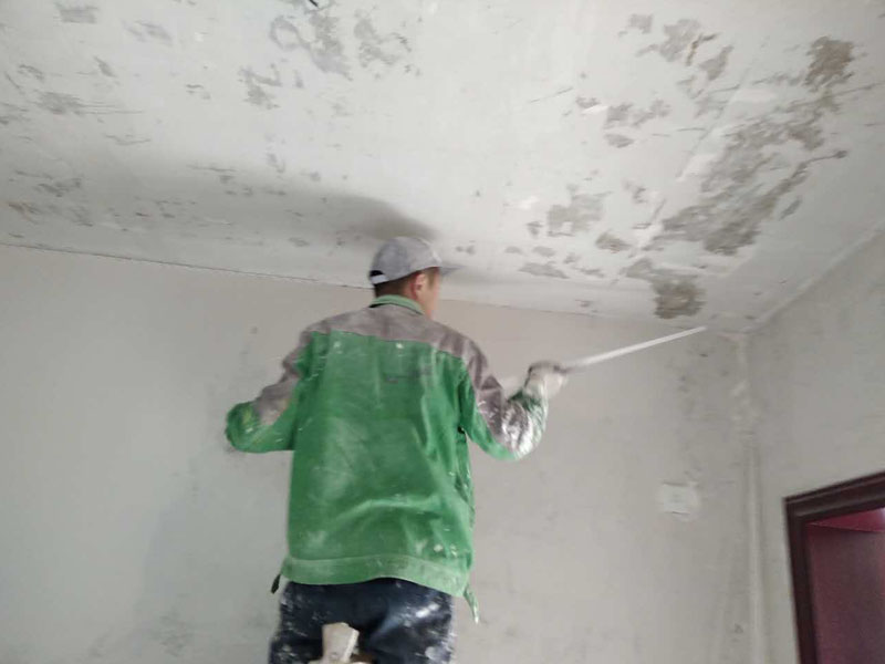 貼角，刮石膏